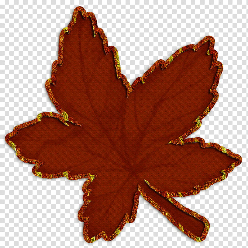 Enchanting Autumn Elements, brown maple leaf illustration transparent background PNG clipart