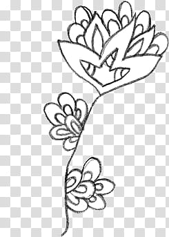 Doodling s, sketch of flower transparent background PNG clipart
