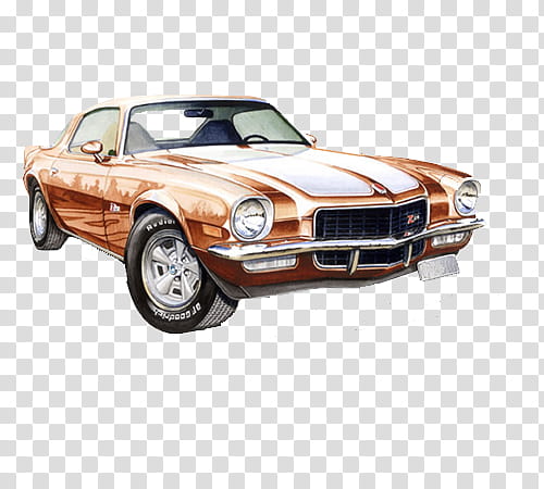 Retro Cars, brown classic coupe transparent background PNG clipart