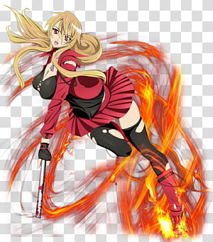 blonde anime girl fighter