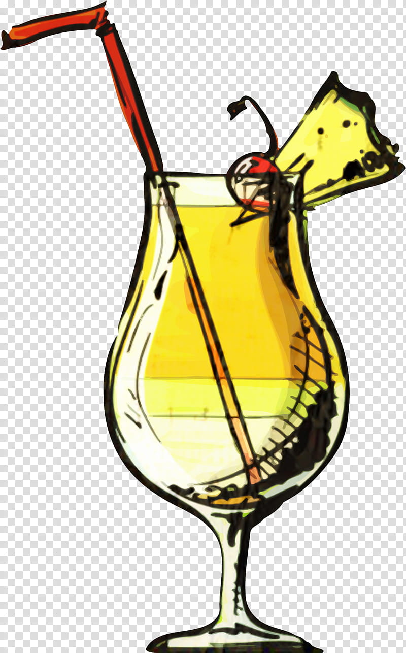 Pineapple, Cocktail, Colada, Drawing, Drink, Alcoholic Beverages, Glass, Stemware transparent background PNG clipart