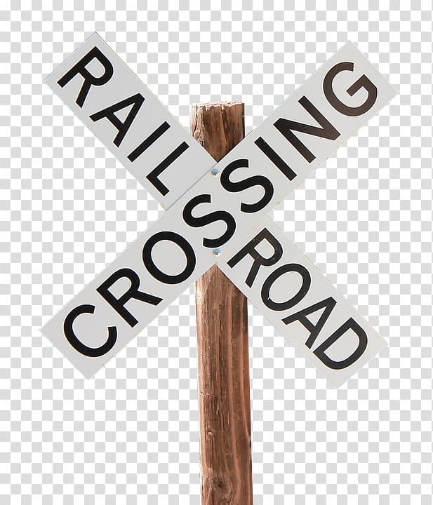 Hensgrej  Watchers , white, black, and brown rail road crossing signage illustration transparent background PNG clipart