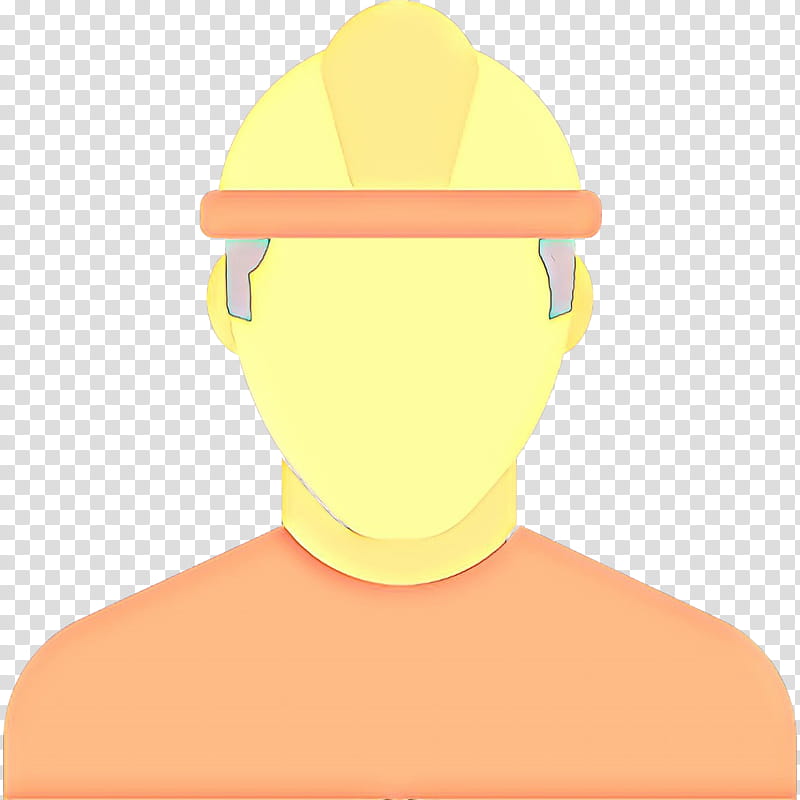 Hat, Hard Hats, Yellow, Nose, Cartoon, Line, Jaw, Shoulder transparent background PNG clipart