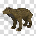 Spore creature Smilodon fatalis male, brown bear transparent background PNG clipart