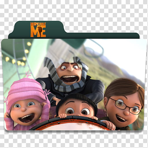D Movie Folder Icon Pack, despicableme transparent background PNG clipart