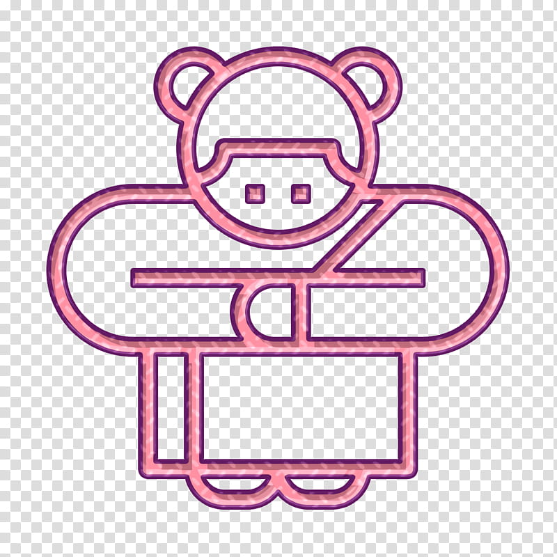 chinese icon girl icon new icon, Year Icon, Pink, Line Art, Sticker, Symbol transparent background PNG clipart