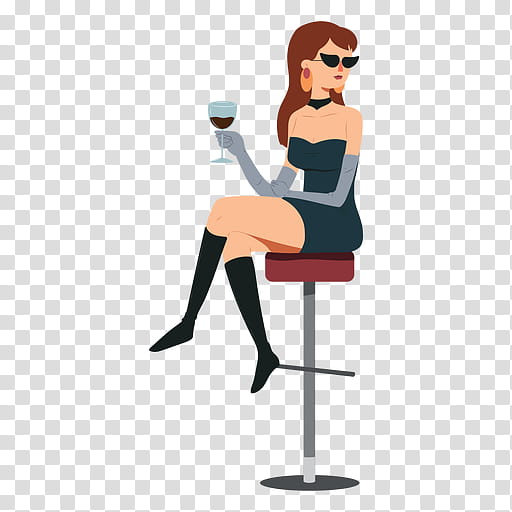 Girl, Drawing, Cartoon, Sitting, Leg, Furniture, Drinkware, Table transparent background PNG clipart