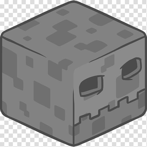 MineCraft Icon , D Skeleton, gray box transparent background PNG ...