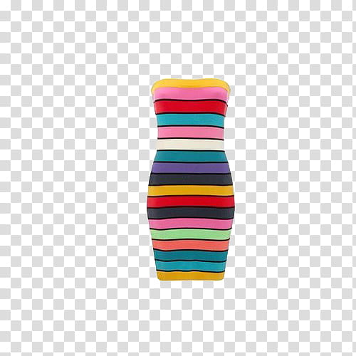 VESTIDOS s, multicolored stripe dress transparent background PNG clipart