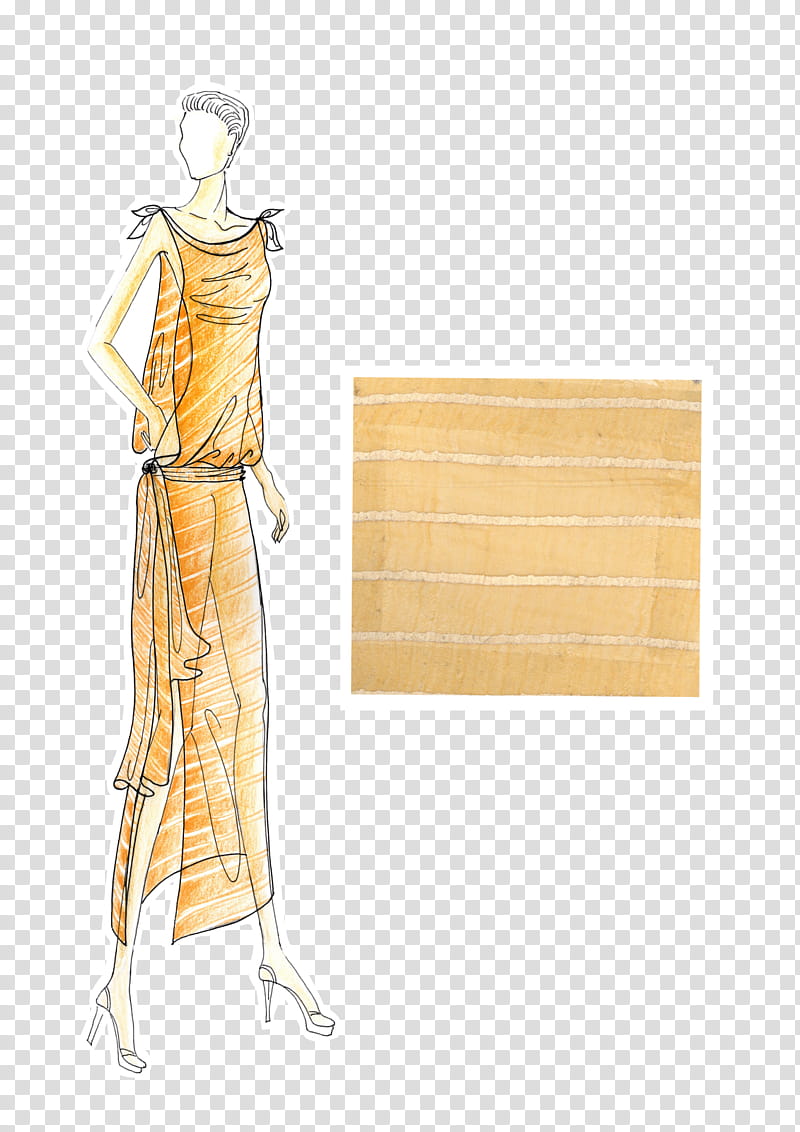 Yellow, Shoulder, Clothes Hanger, Dress, Clothing, Fashion Illustration, Costume Design, Standing transparent background PNG clipart