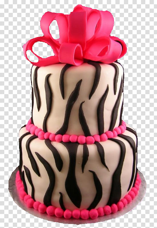 pink zebra cake clipart