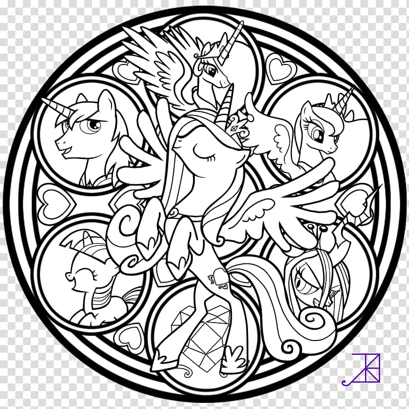 Cadance Stained Glass tattoo design line art transparent background PNG clipart