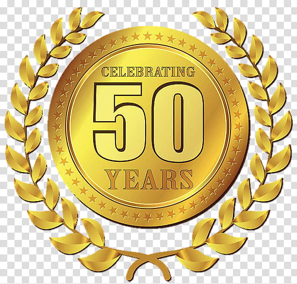 50th golden anniversary logo Royalty Free Vector Image