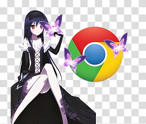 Accel World Browser Icons Win Tiles Google Chrome Icon Beside Woman Anime Character Transparent Background Png Clipart Hiclipart