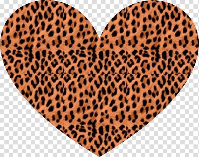 , brown and black leopard print heart icon transparent background PNG clipart