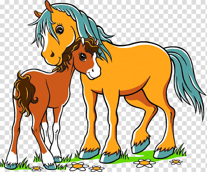 Cartoon Grass, Pony, Foal, Mustang, Stallion, Colt, Horse, Mare transparent background PNG clipart