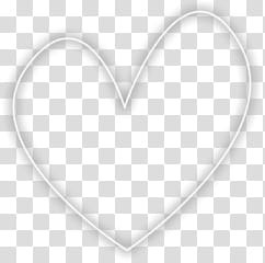 Heart Glow Frame, white heart transparent background PNG clipart