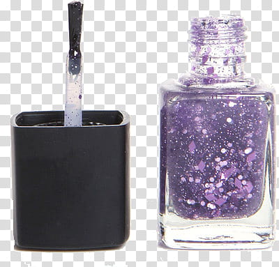 Pretty s, purple nail polish bottle transparent background PNG clipart