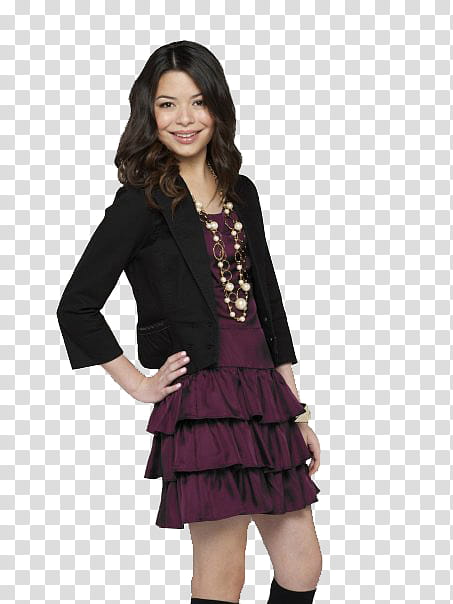 iCarly, woman standing with blue background transparent background PNG clipart
