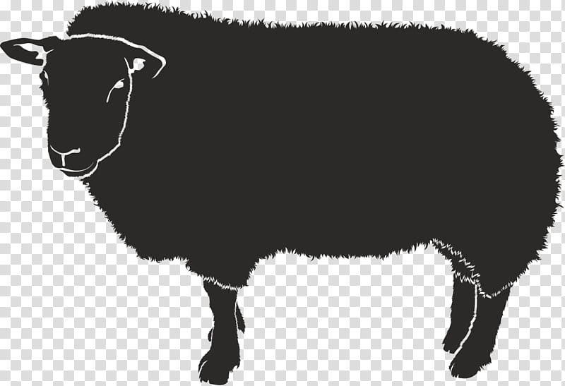 Family Silhouette, Sheep, Horn, Black And White
, Live, Snout, Wildlife, Ox transparent background PNG clipart