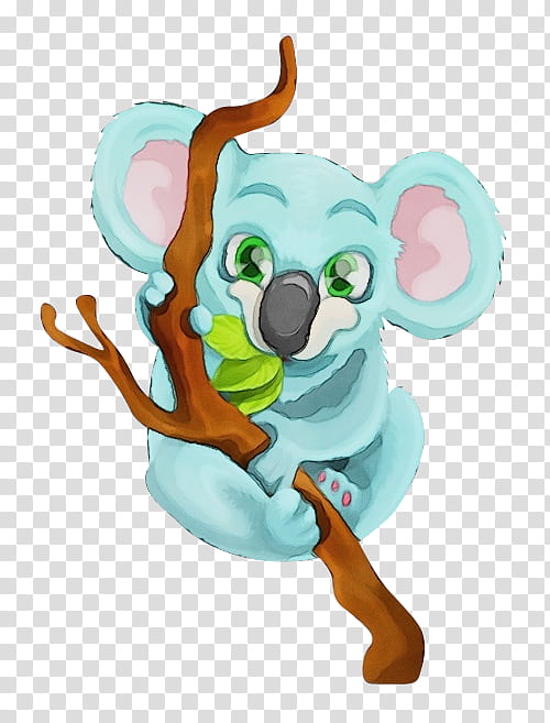 koala cartoon mouse muridae, Watercolor, Paint, Wet Ink, Animation transparent background PNG clipart