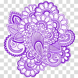 Monitas Lindas, purple paisley and floral artwork transparent background PNG clipart
