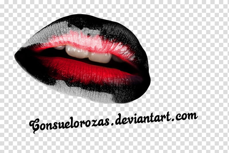 red and black lips illustration transparent background PNG clipart