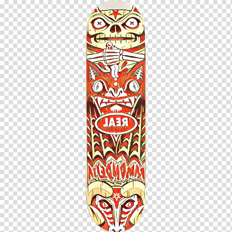 Totem Skateboard, Cartoon, Skateboard Deck, Skateboarding Equipment, Sports Equipment, Tiki transparent background PNG clipart