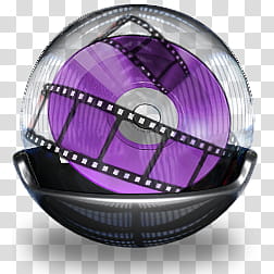Sphere   , film strip and media disc inside globe graphic transparent background PNG clipart