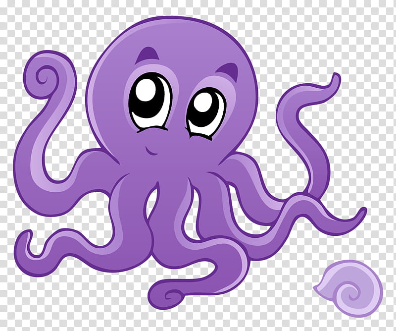 Octopus, Drawing, Mural, Cartoon, Sticker, Purple, Pink, Violet transparent background PNG clipart