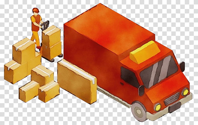 motor vehicle transport mode of transport vehicle yellow, Watercolor, Paint, Wet Ink, Toy, Model Car, Truck, Freight Transport transparent background PNG clipart