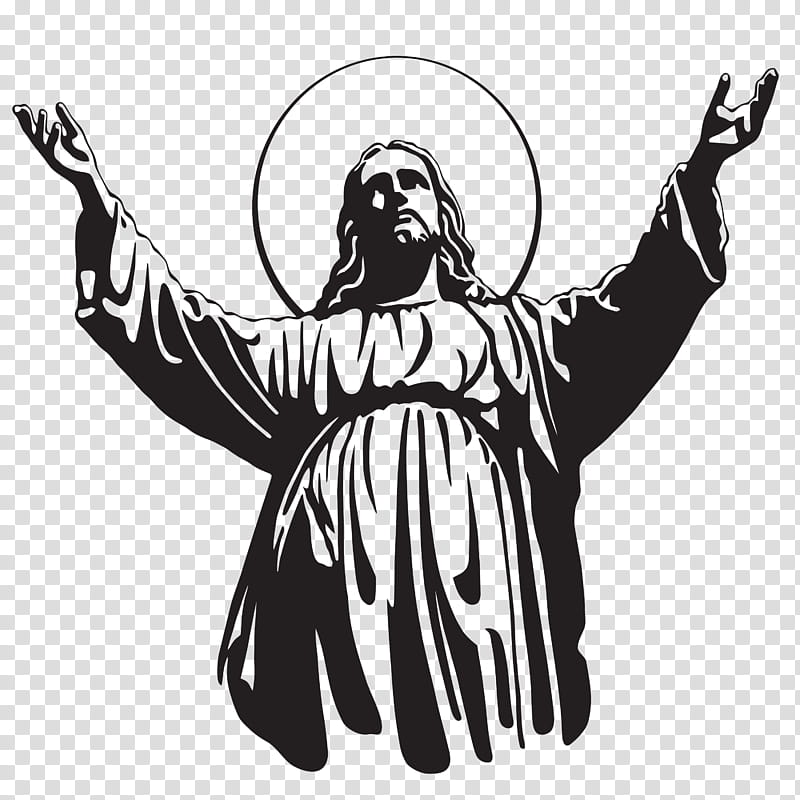 Silhouette of Jesus Christ transparent background PNG clipart