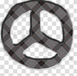 Peace and LOve s, gray and black plaid peace logo transparent background PNG clipart