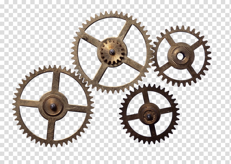 round brass-colored gear illustration transparent background PNG clipart