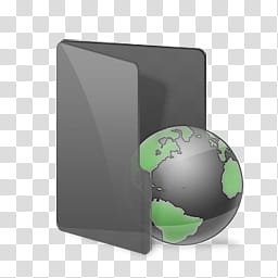 Aero Icons and s, Folder Network, gray and green globe with folder icon transparent background PNG clipart