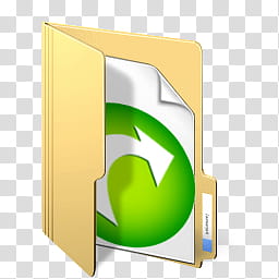 Windows Live For XP, illustration of yellow and green folder transparent background PNG clipart