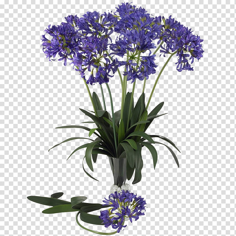 Lily Flower, African Lily, Artificial Flower, Nearly Natural African Lily With Urn, Garden, Lily Of The Nile, Plant, Purple transparent background PNG clipart