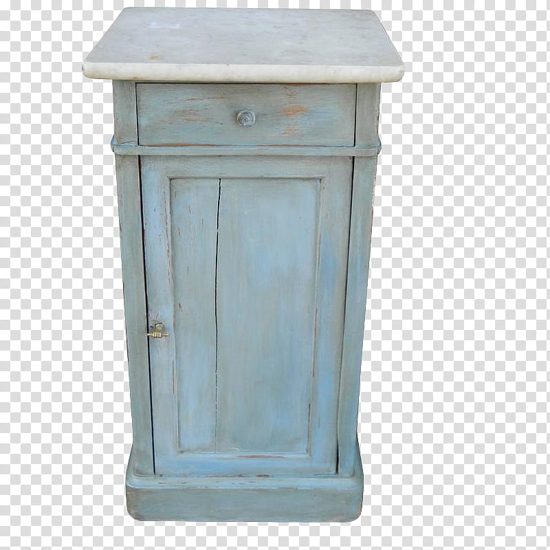 , blue and gray wooden nightstand transparent background PNG clipart