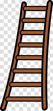 brown ladder illustratoin transparent background PNG clipart
