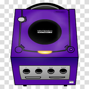 Ultimate Console Sykons, Gamecube (purple) icon transparent background PNG clipart