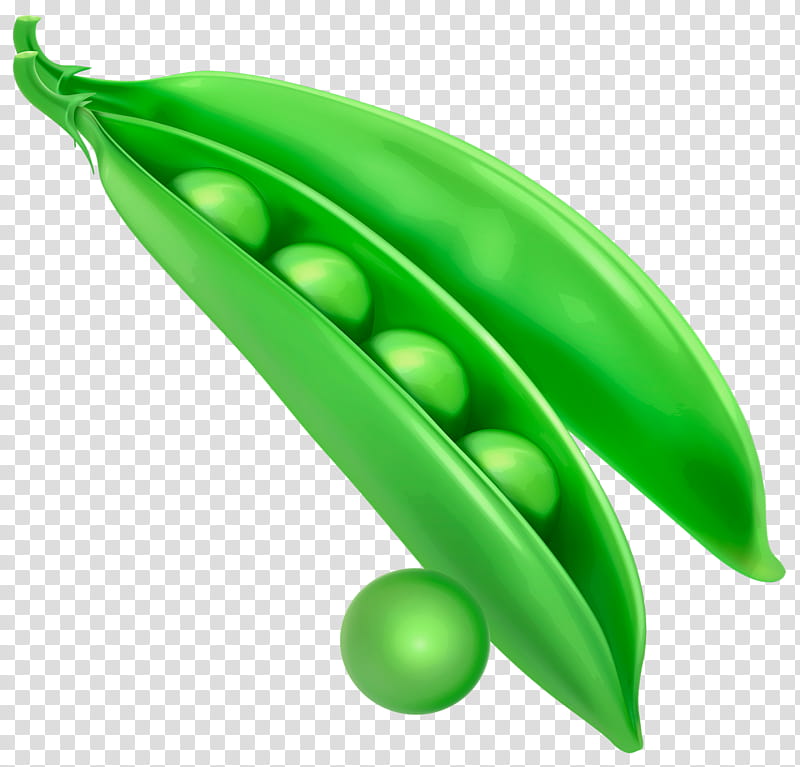 Green Peas - Cartoon-style green pea pod with peas - CleanPNG / KissPNG