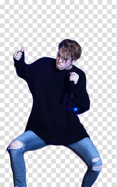 YUGYEOM, man in black sweater transparent background PNG clipart