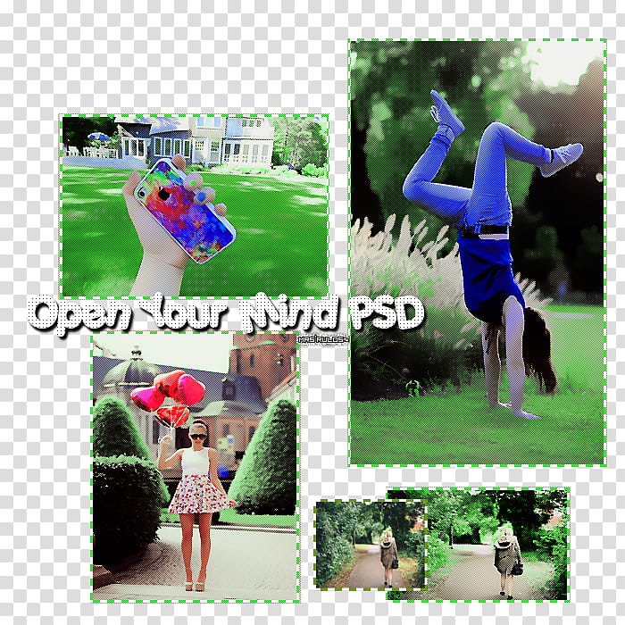 Open Your Mind PSD, woman doing a handstand transparent background PNG clipart