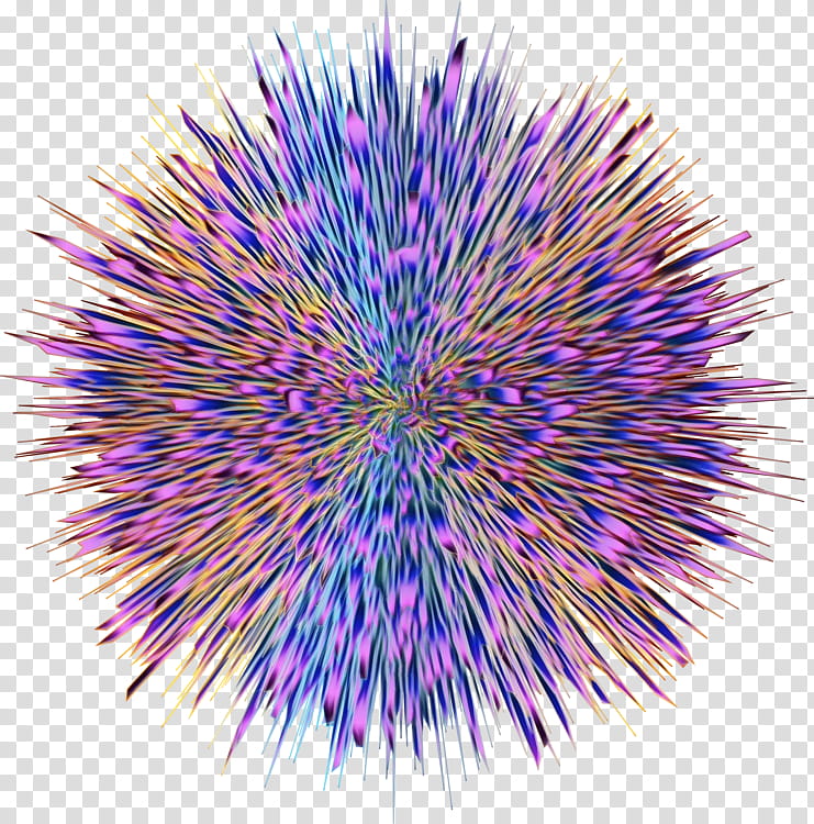 purple sea urchin violet line plant, Watercolor, Paint, Wet Ink, Globe Thistle, Electric Blue, Symmetry transparent background PNG clipart