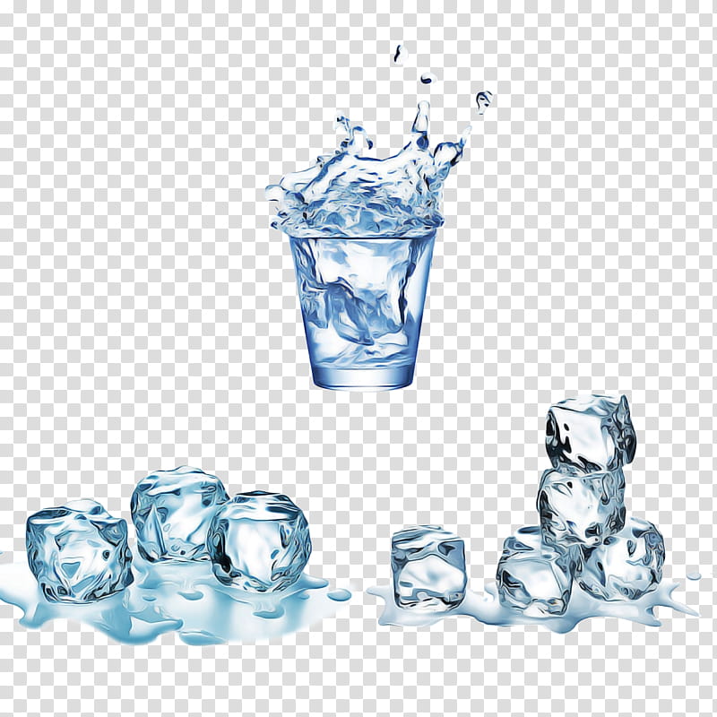 Ice cube, Water, Old Fashioned Glass, Tumbler, Drinkware, Shot Glass, Crystal, Games transparent background PNG clipart