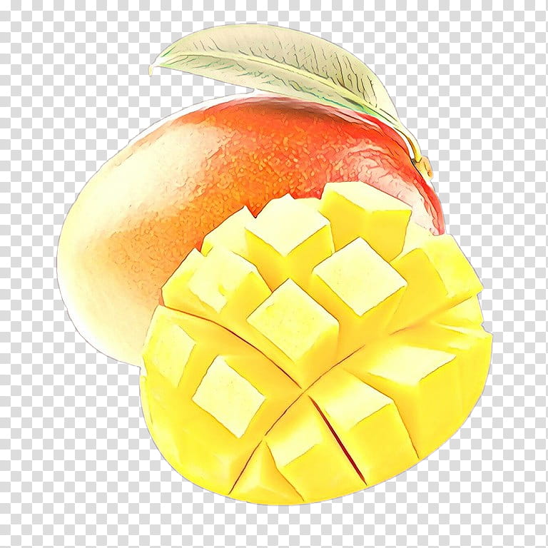 Mango, Cartoon, Food, Diet Food, Yellow, Fruit, Plant, Side Dish transparent background PNG clipart