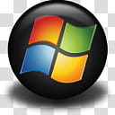 Black OS icon, Windows-vista, Windows logo transparent background PNG clipart