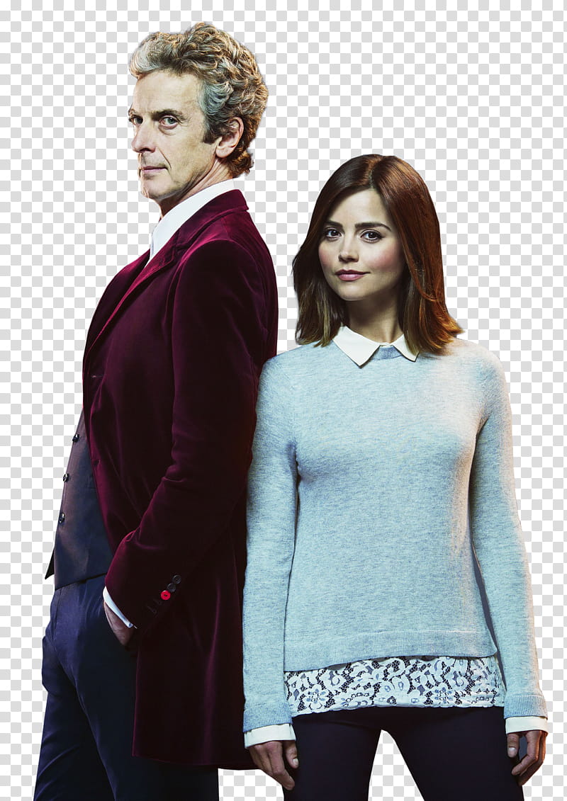 Doctor Who Season , man and woman standing side-by-side transparent background PNG clipart