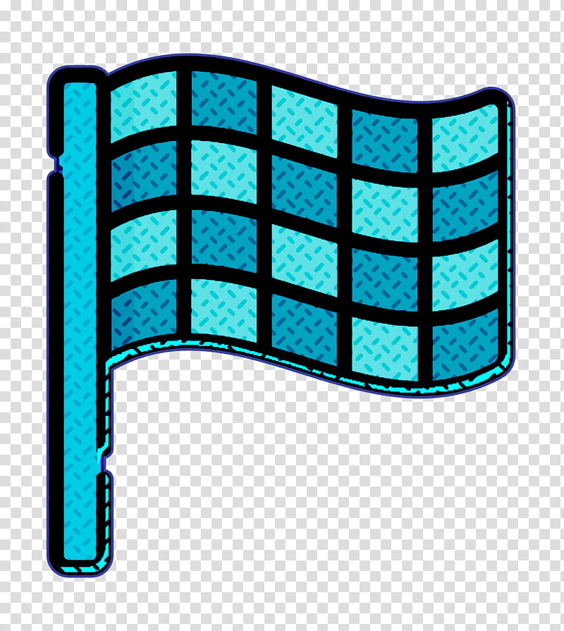 Formula 1 icon Start icon Race flag icon, Aqua, Turquoise, Line, Rectangle transparent background PNG clipart