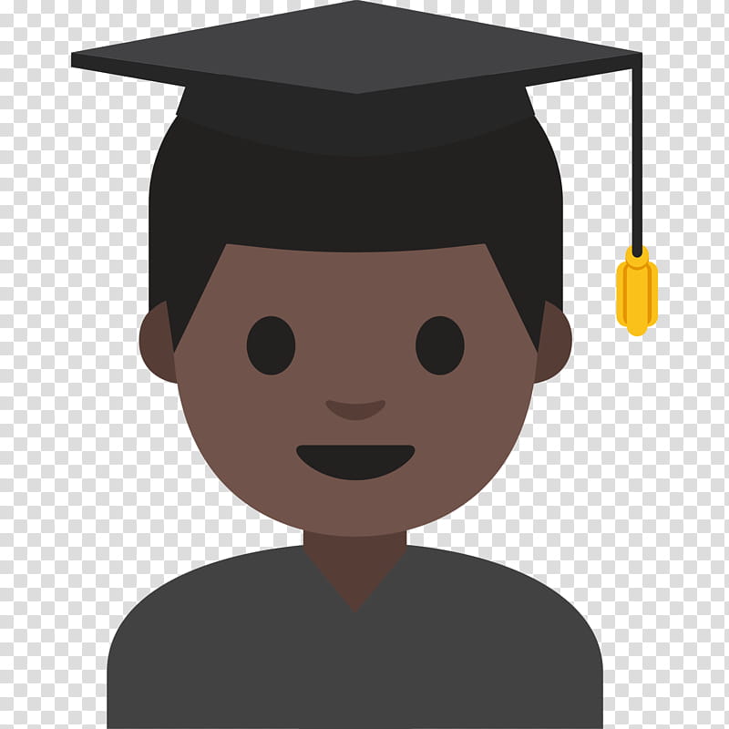 Emoji, Human Skin Color, Graduation Ceremony, Emoticon, Dark Skin, Square Academic Cap, Smiley, MortarBoard transparent background PNG clipart